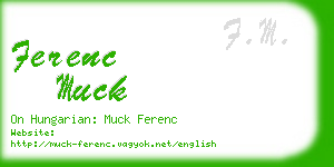 ferenc muck business card